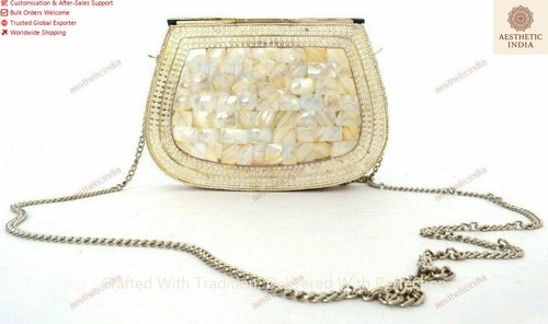 Perlmutt silber look - look, damen