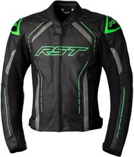 RST S1 CE Leder Jacke schwarz/grau/neon grün Gr. XXL Motorrad Jacke
