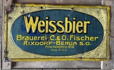antik Blechschild Weissbier Rixdorf Berlin Blechplakat Bier Brauerei