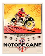 Vintage Motorrad-Rennplakat