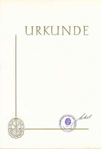 Blanko urkunde gst - gst, mit