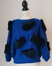 PULLOVER STRICK GR. M BLAU