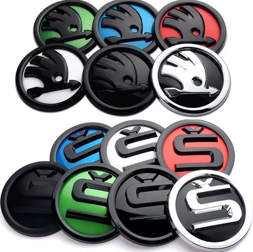90mm skoda emblem - 90mm, schwarz