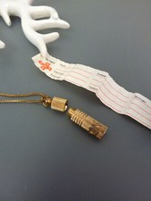 SOS - Vergoldeter Anhänger Notfall Medaillon Double-Gold + 60cm Kette SOS Kapsel