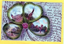 AK Litho Gruss aus dem Teutoburger Wald Detmold Hermannsdenkmal 1901 Lippe