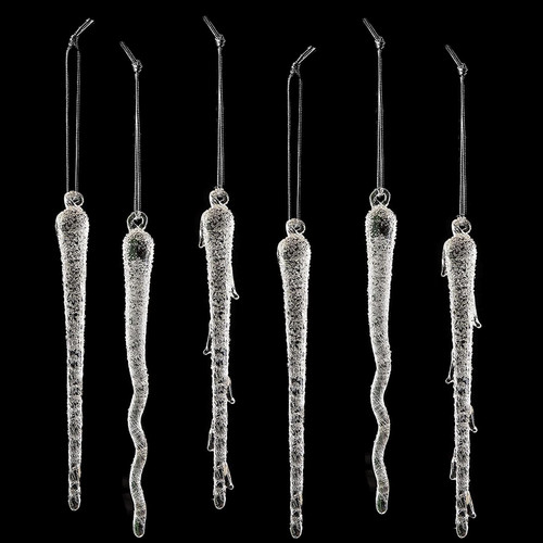 6pcs glas eiszapfen 15cm - 6pcs,