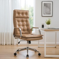 Bürostuhl echtleder hellbraun - bürostuhl,