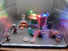 PLAYMOBIL ® Pizza Bäckerei mit Roller Ofen mit Beleuchtung