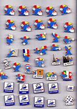Emaille FIFA WM 1998 FRANKREICH Pin Anstecker Fußball Footix Canon