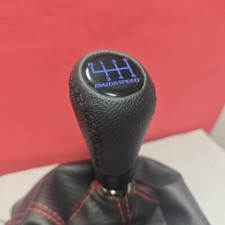 BLACK STITCH LEATHER MS BLUE