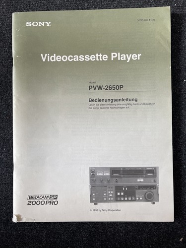 Sony pvw 2650p betacam - sony, pvw-2650p