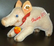 ORIGINAL STEIFF SCHWEIN HAPPY 2000  MIT KNOPF, SCHILD   SEHR GUTER ZUSTAND
