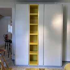 Schönbuch Schuhschrank Stripes Weiß Grau Zitronengelb