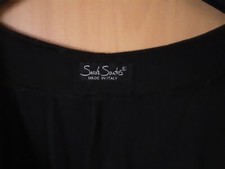 Laagenlook Tunika XXl  36 -44  Schwarz - Grau mit Bändern