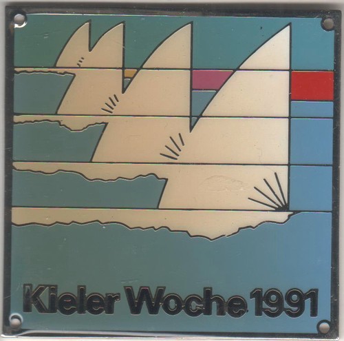 Kieler woche plakette 1991 - plakette,