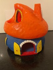 Schlümpfe Schlumpf Haus blau zweiteilig 80er Jahre schönes Vintage Teil