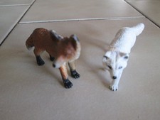 Schleich - 2 Füchse (Rotfuchs und Polarfuchs) = 2er Set