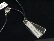 Diesel Kette Edelstahl Metall mit 2 Anhaengern  only the brave