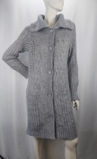 Esprit Damen Strickjacke Cardigan Zopfmuster Taschen Wolle Mohairanteil Gr. XL