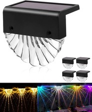 4x LED Solar Wandleuchte Solarleuchte Außen Balkon Zaunlichter Terrasse Garten