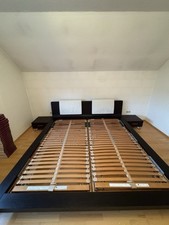 Hülsta TAMIS Doppelbett 2x2 m inkl. 2 Nachttische Fb. Eiche-Choco