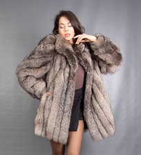 7279 WUNDERSCHÖNER ECHT KRISTALL SAGA FUCHS MANTEL LUXUS PELZ JACKE PELZ WUNDERSCHÖN GR M