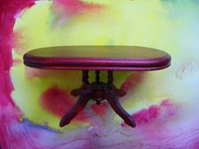 Ovaler gr. Tisch aus Holz für die Puppenstube, Mahagoni - topp Zust. - M / F 759