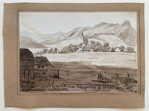 Orig zeichnung aquarell - zeichnung, 1867