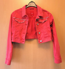 S'OLIVER Mädchen Jeansjacke Bolero Gr. 152 rot - WIE NEU