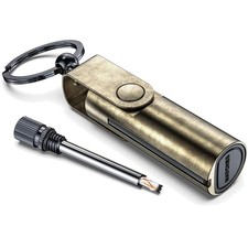 Ewiges Streichholz Benzin Feuerzeug Schlüsselanhänger Outdoor Notfall mit Flamme