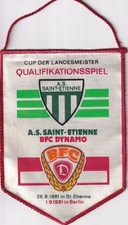 WIMPEL - EC I 26.08.1981 + 01.09.1981  BFC Dynamo - AS Saint Etienne