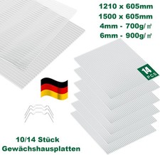 14X Doppelstegplatten 4/6 mm