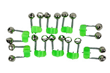 10x Doppel Aalglocken mit Klemme, Knicklichthalter, Bissanzeiger, Nachtfischen