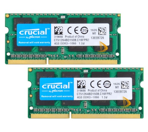 Crucial 2rx8 pc3 8500s - 2x, gb