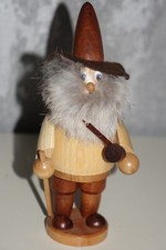 Vintage    Erzgebirge Volkskunst Echtholz DWU Räuchermann Ca.19cm