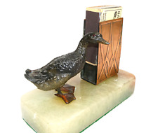Ente Streichholzschachtelhalter Wiener Bronze ca. 1900
