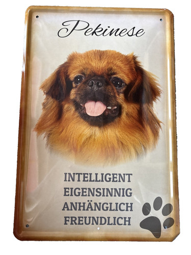 Blechschild pekinese - blechschild,