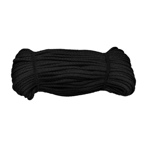 50m baumwollkordel 5mm - 50m, schwarz