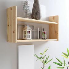 Wandregal kiefer massiv natur - kiefer,