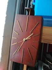 Teak Wanduhr Dugena Electric