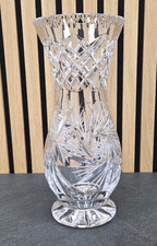 Große Kristallglas Vase 30 cm
