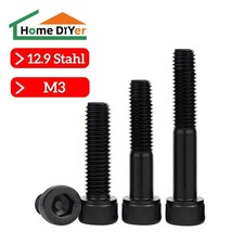 M3 DIN 912 12.9 Stahl