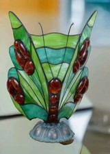 Schmetterling Bernsteinlampe Tischlampe AURUM Edelstein Lampe Bernstein Tiffany