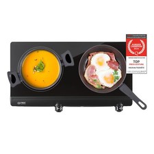 Kochplatte Doppel Glaskeramik  Infrarot Herdplatte Kochfeld TZS First Austria