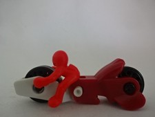 Miniatur Modelle " Motorrad " Super Bike mit rotem Fahrer - 60 mm lang