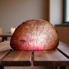 Achat-Geode-Teelichthalter