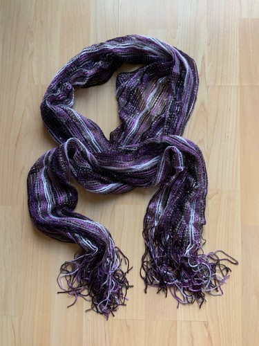 Schal stola tuch violett grau - schal,