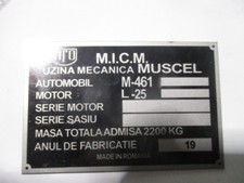 Typenschild Schild Oldtimer