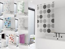 DUSCHROLLO BASIC 13 BREITEN ZUR WAHL DUSCHVORHANG SCHWARZ GRÜN WEISS TRANSPARENT