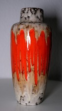 WGP Scheurich europ line Vase 517/30 Dekor "Lora" Fat Lava Zick Zack 60er 70er